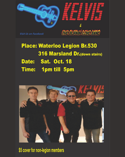 (18-Oct) REMINDER! - Kelvis & The Burnin Love Band
