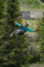 Fully enjoying the zipline adventure