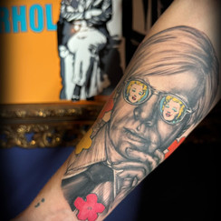Andy Warhol portrait tattoo