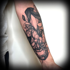 hannya mask tattoo