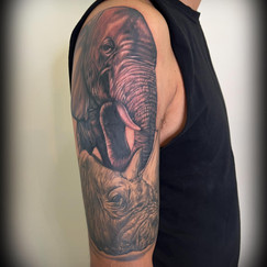 realism animal half sleeve