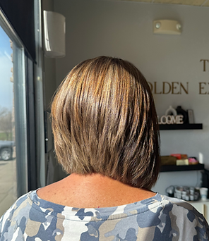 Brown hair after smoothing treatment