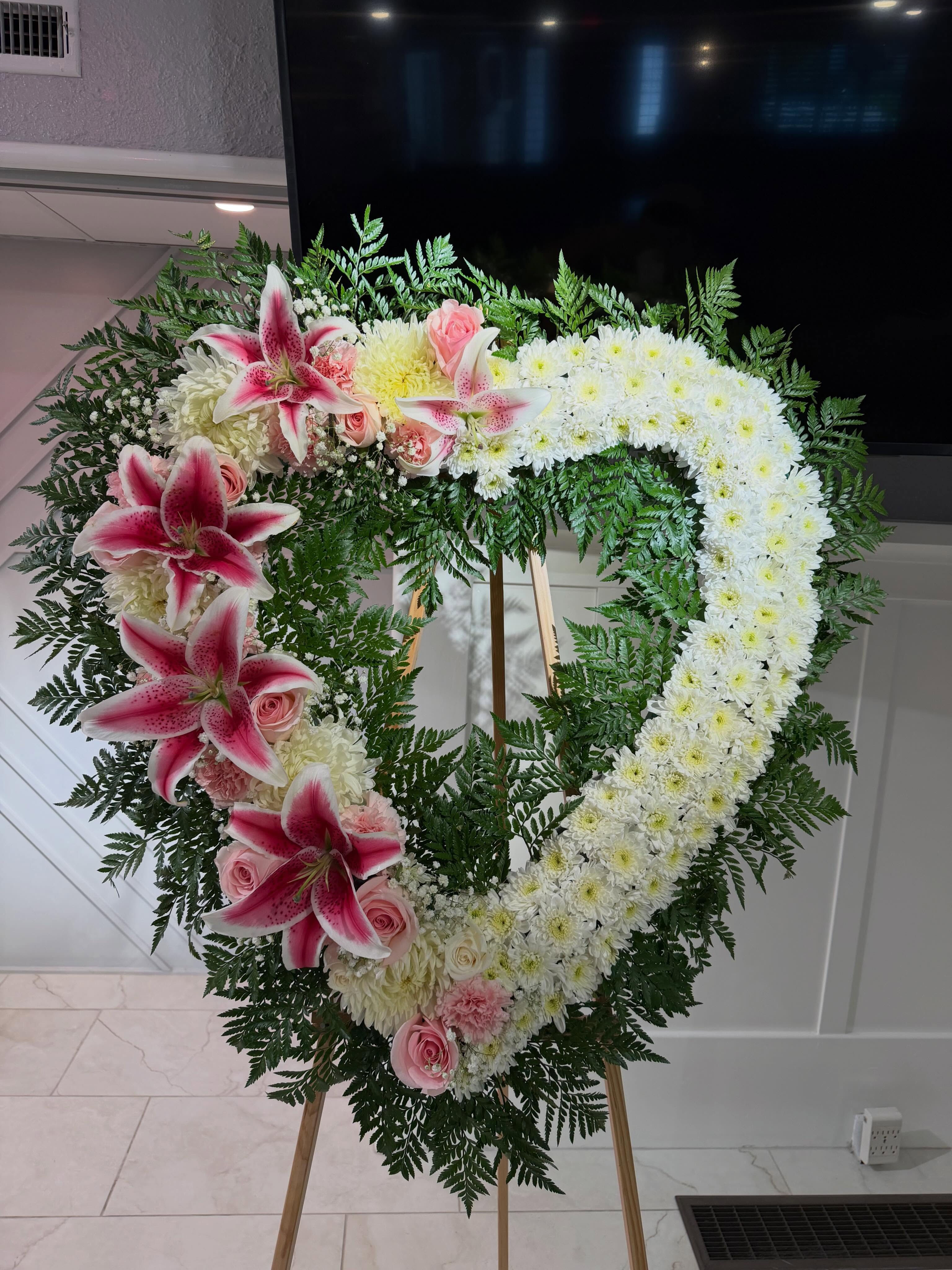 Pink Funeral Heart