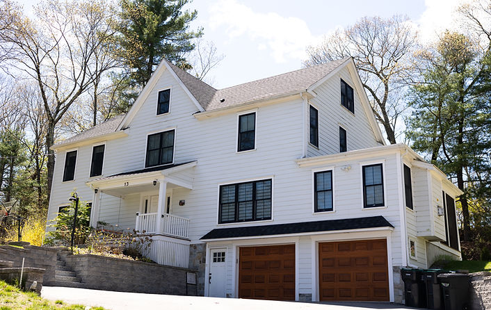 Custom white three story modular home