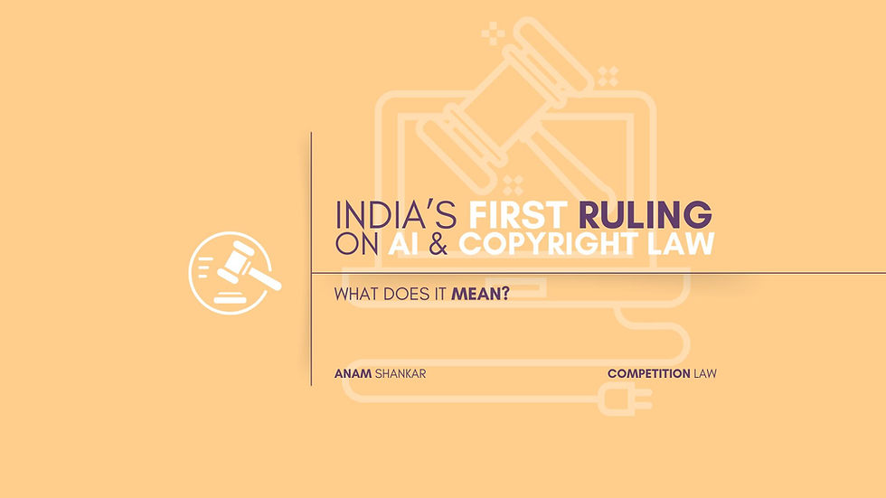 INDIA’S FIRST RULING ON AI AND COPYRIGHT TUSSLE – WHAT DOES IT MEAN?
