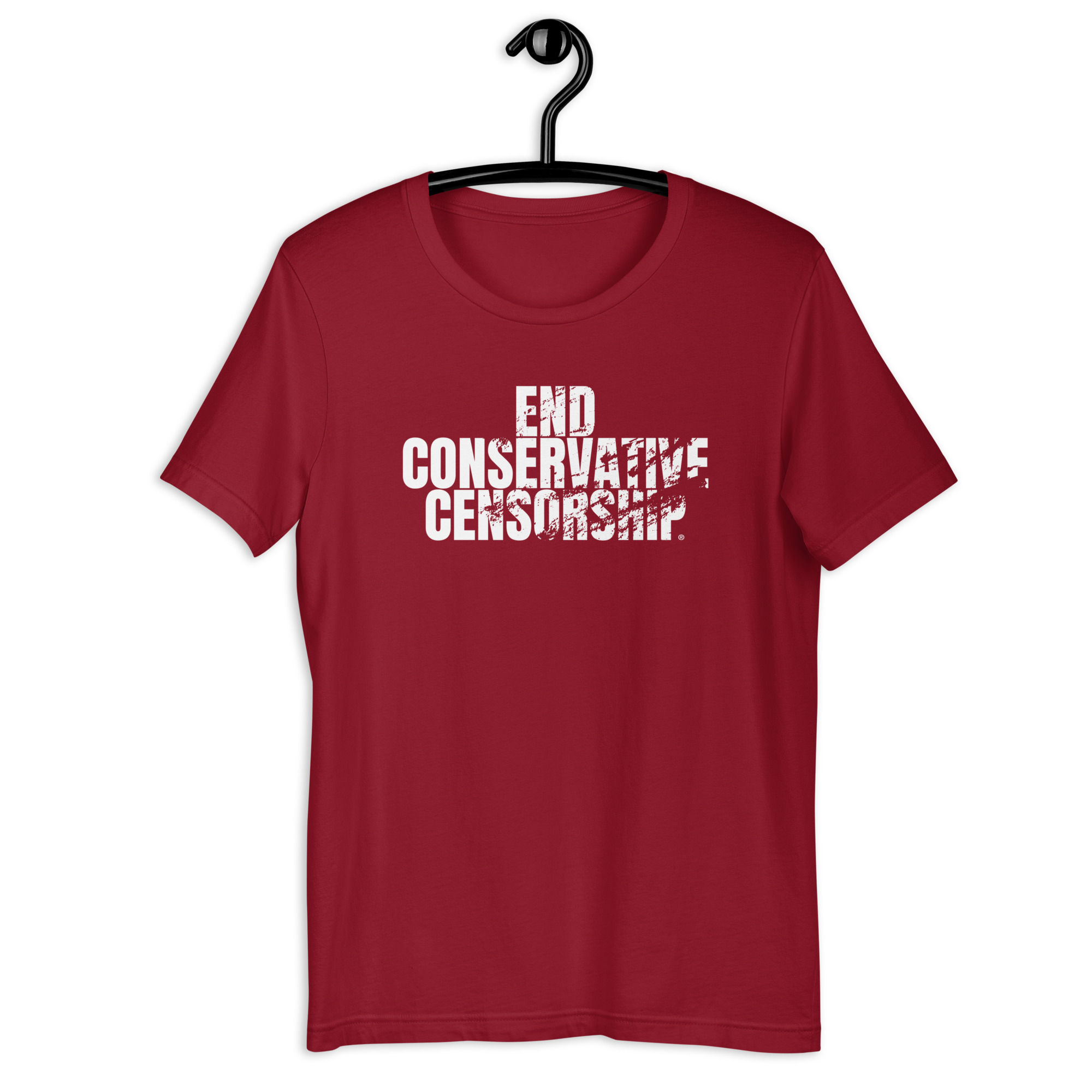 End Conservative Censorship (white print) Unisex T-shirt