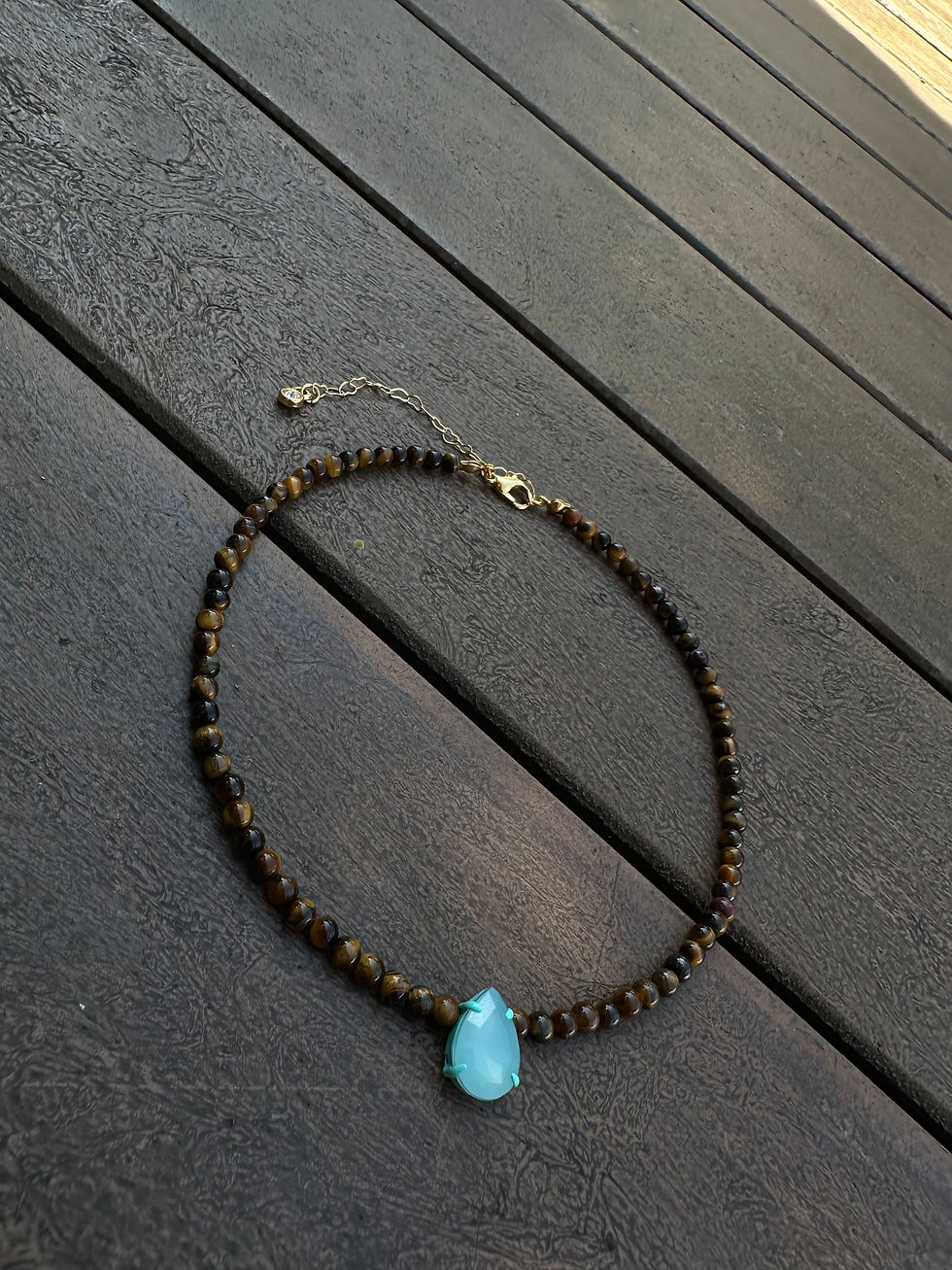 Miniatura: Chocker Boho Olho de Tigre