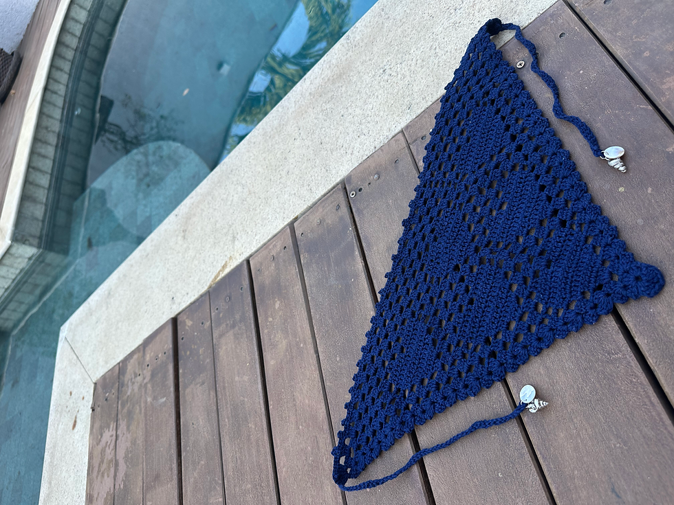 Miniatura: Bandana Crochê com Detalhes