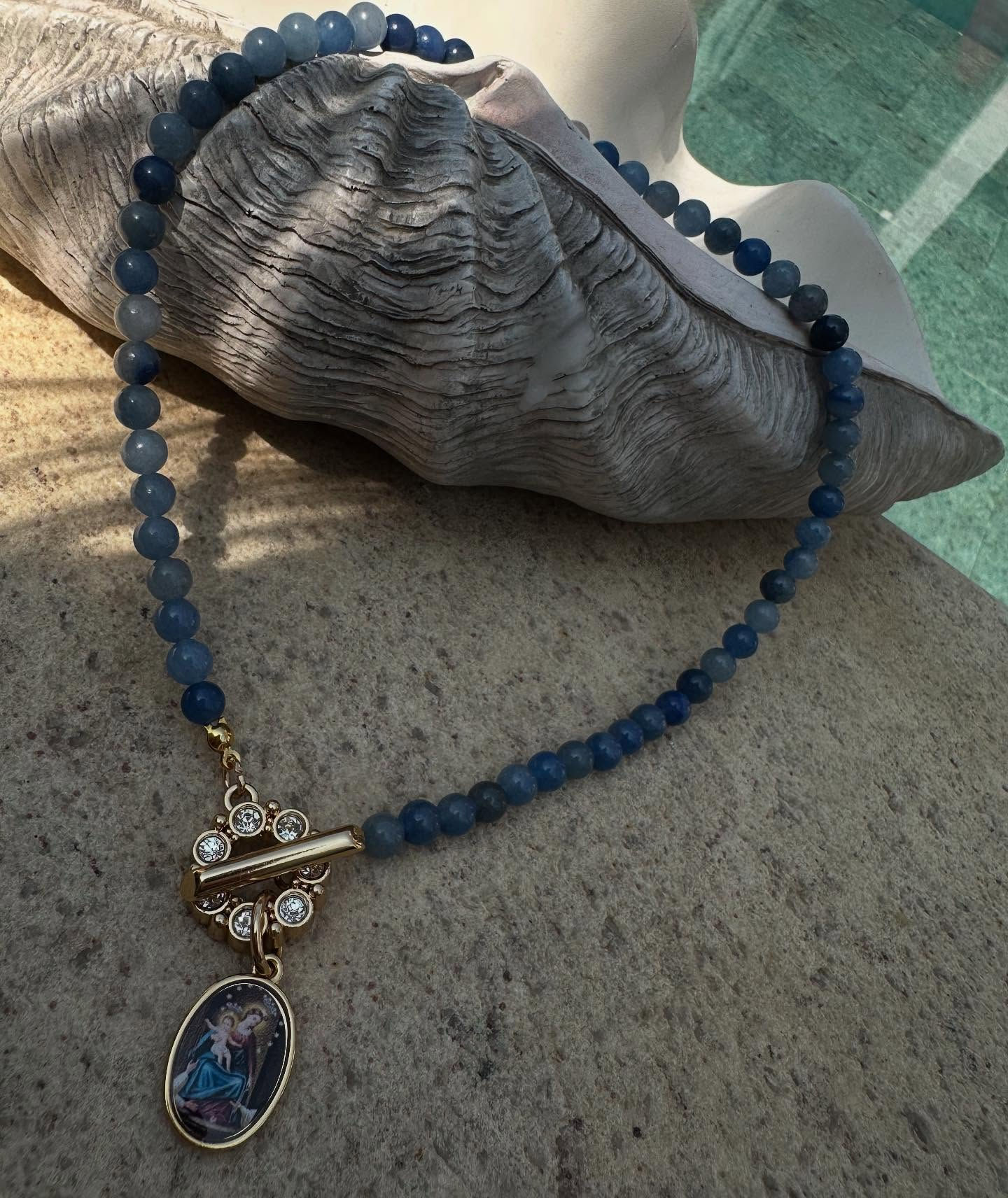 Colar Quartzo Nossa Senhora Rosário