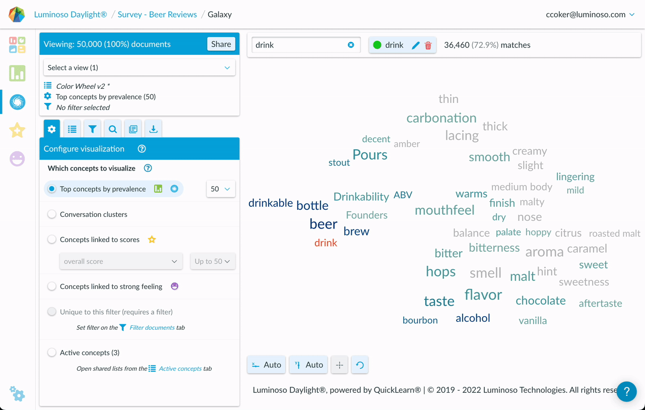 animated capture of how to add concepts from a visualization