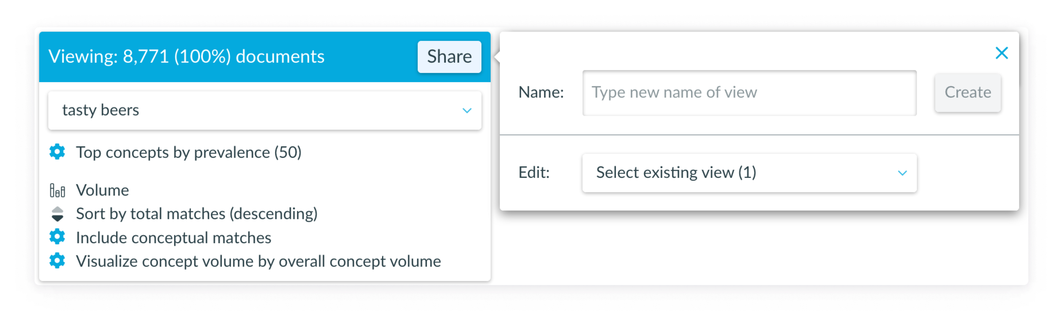 share button clicked in viewbox