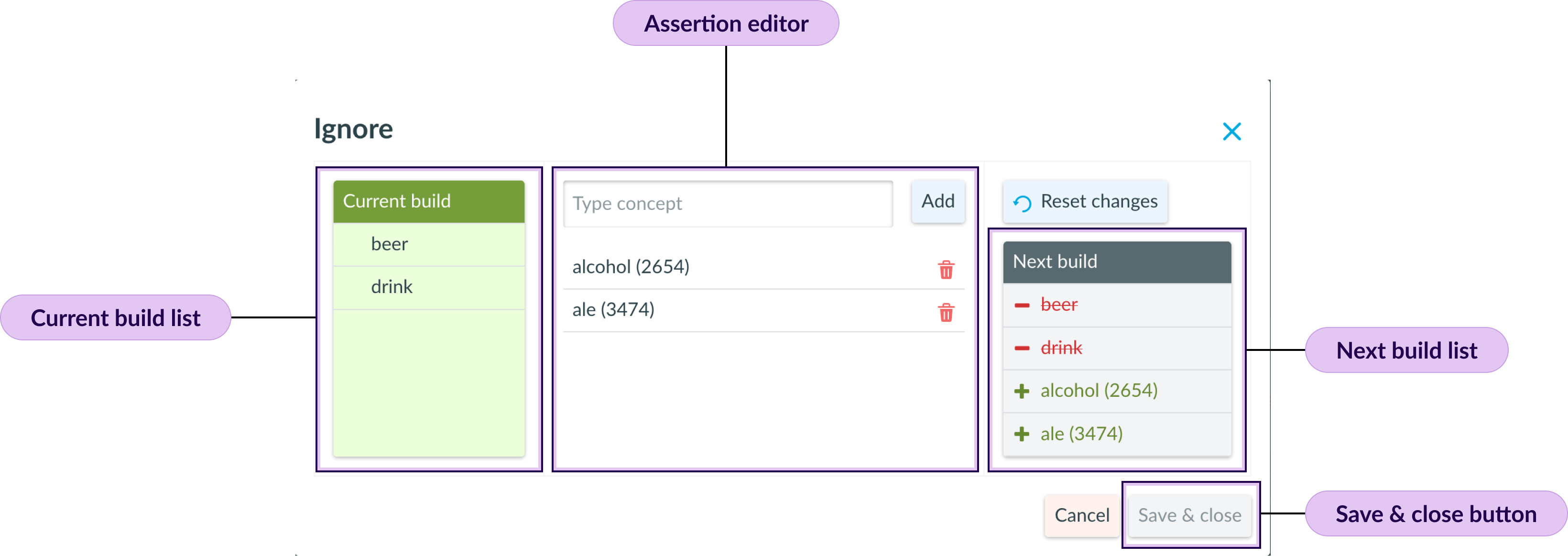 assertion edit modal diagram