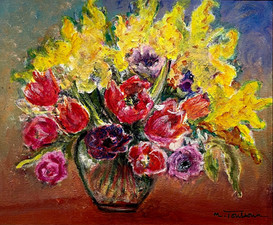 M.TOUSSOUN Galerie Leadouze Bouquet de Mimosas