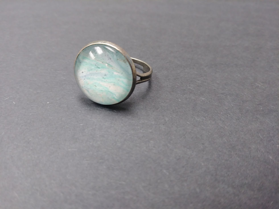 Teal Adjustable Ring
