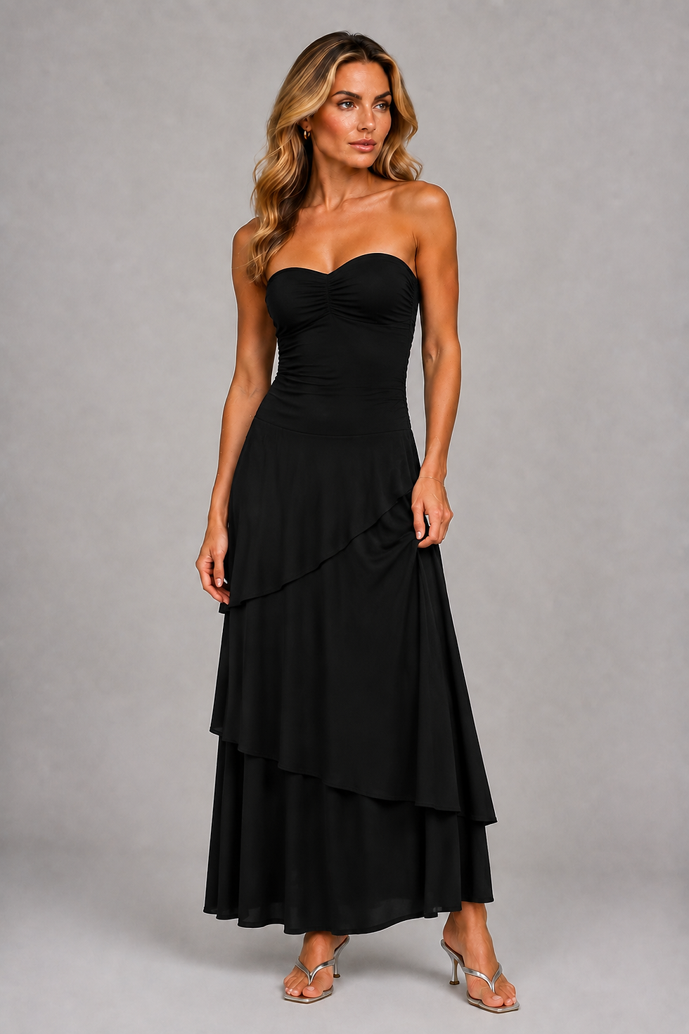 Thumbnail: CEIFAN Tiered Gown, black