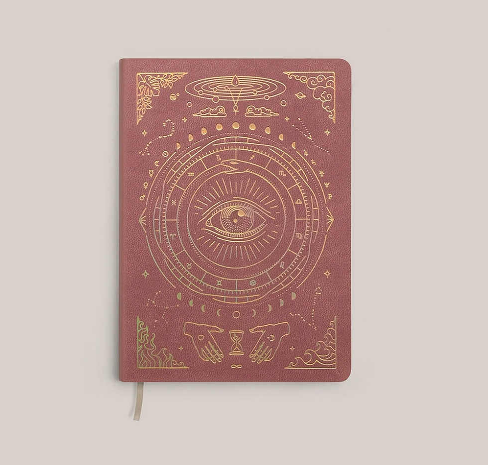 Coral Rose MOI Vegan Leather POCKET Journal - Lined
