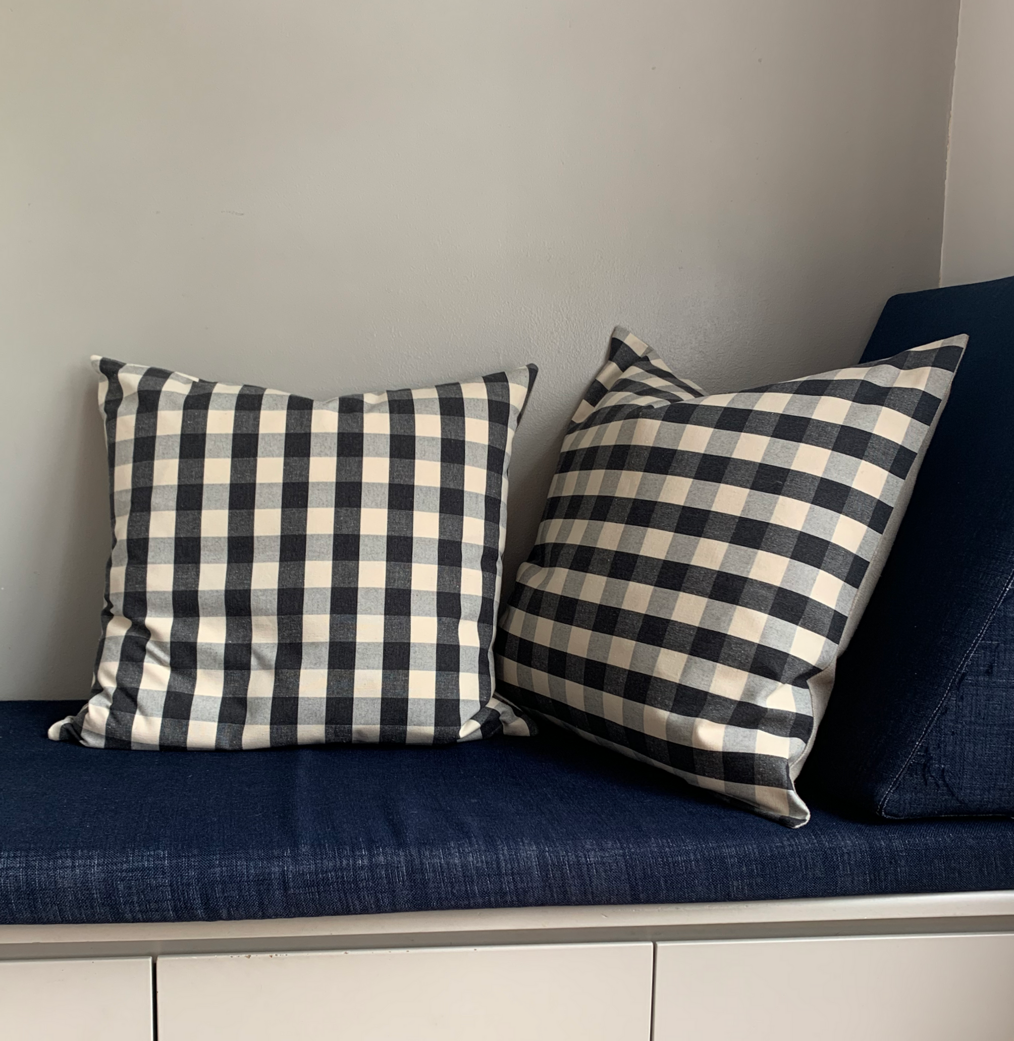 Gingham cushion