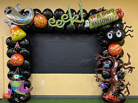 Latex Free Halloween foil arch for DayCare Fall Party