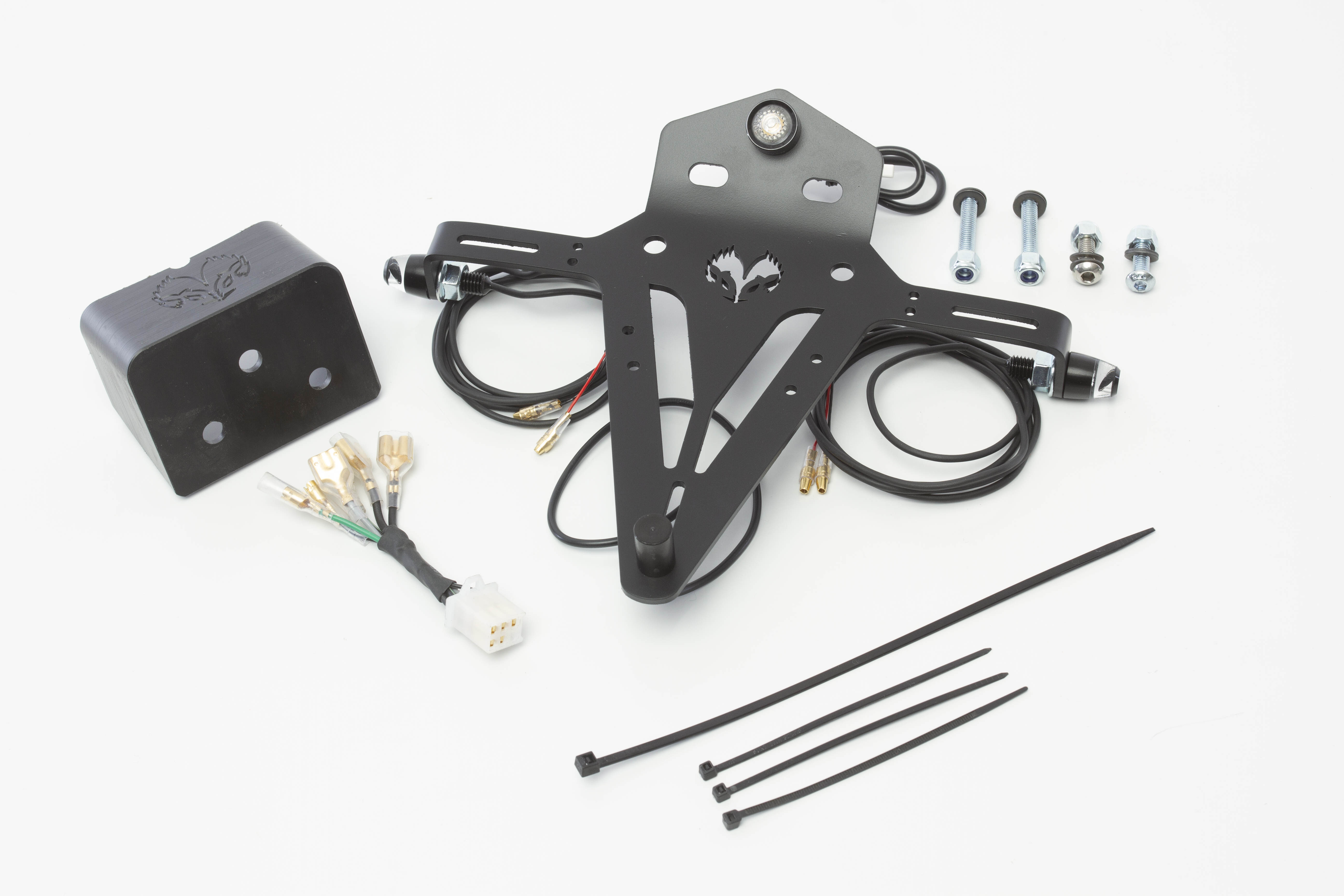 Support plaque immatriculation Royal Enfield Int / GT 650 kit complet