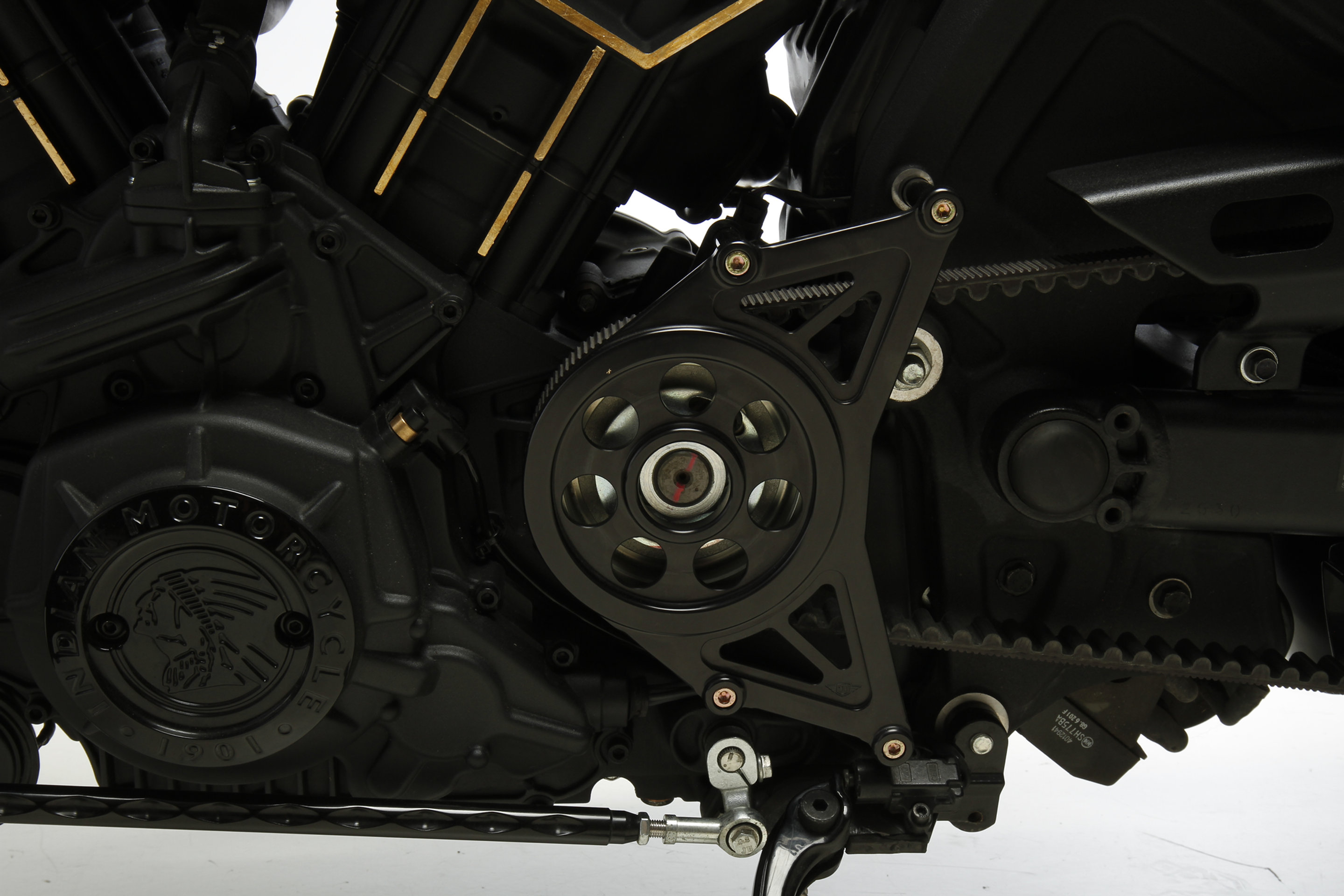 protège pignon aluminium CNC indian scout 69