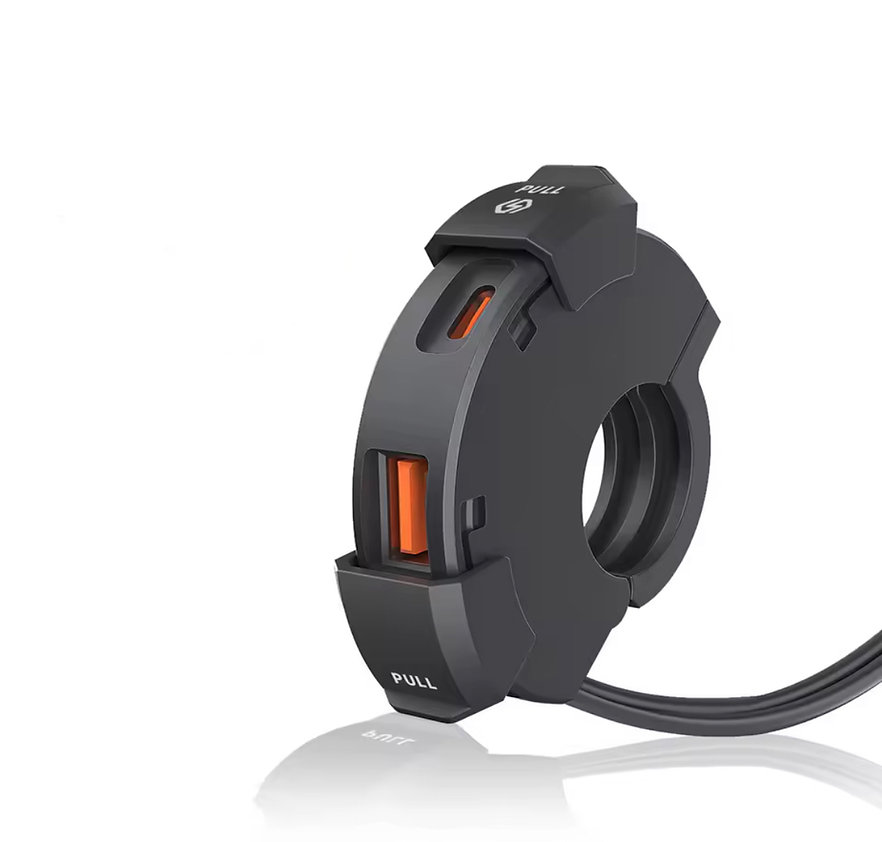 chargeur USB A-C guidon moto 22MM