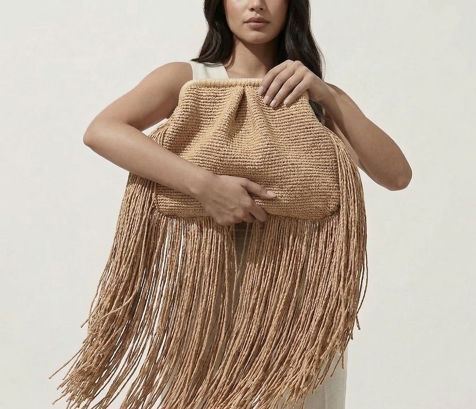 Thumbnail: Terracotta Raffia Clutch