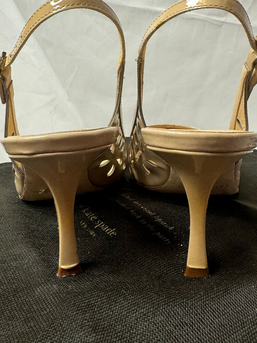 Thumbnail: Kate Spade Jacey Slingback Kitten Heels SZ7.5