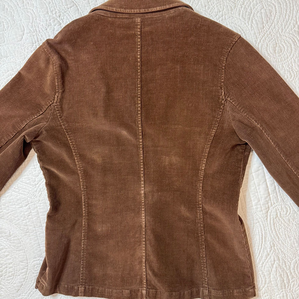 Thumbnail: Y2K Brown Corduroy Blazer  With Studded Detail 
