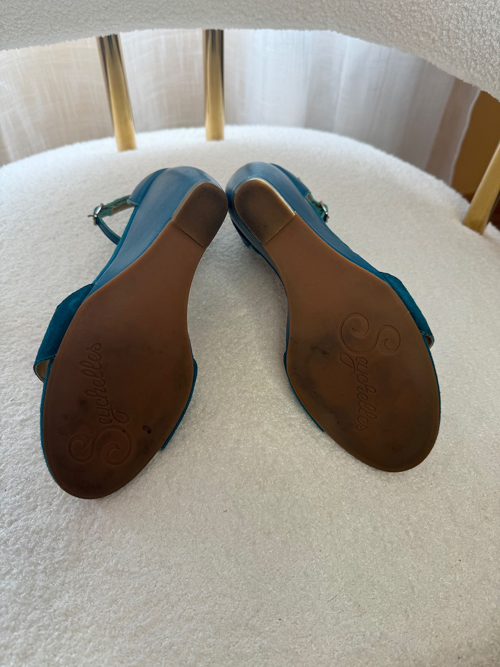 Thumbnail: Seychelles Suede Wedge Sandle SZ7.5