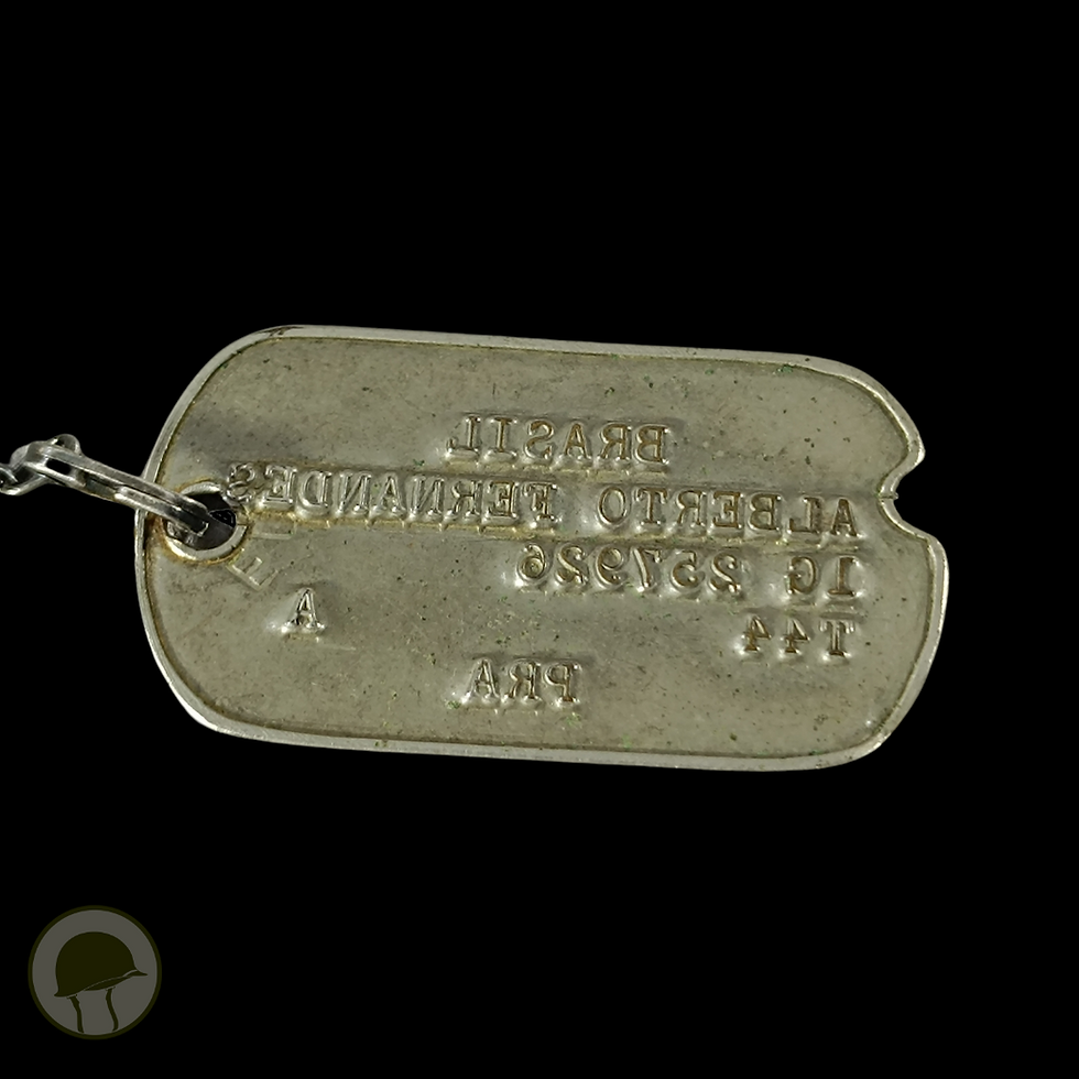 Miniatura: Dog Tag soldado Brasileiro 1944 - 2ª Guerra Mundial