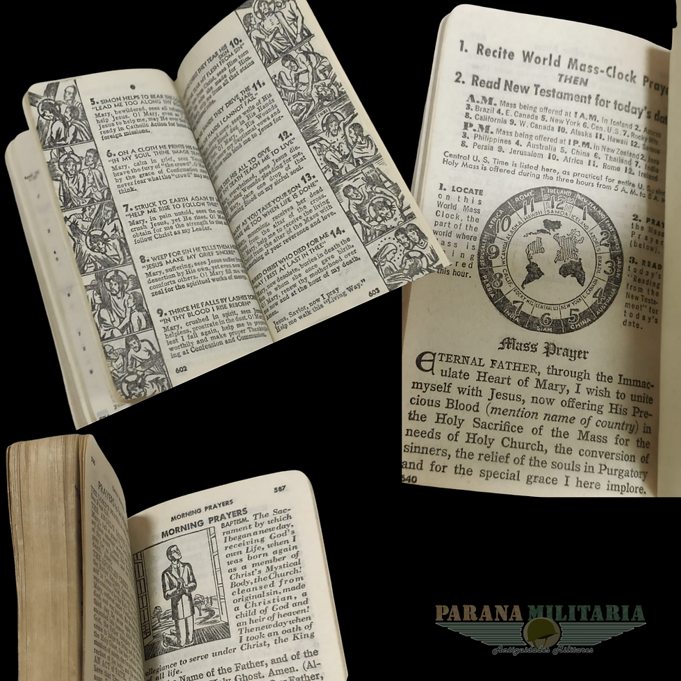 Miniatura: Bíblia de bolso, Católica, Nomeada, Força Aérea - 2ª Guerra Mundial