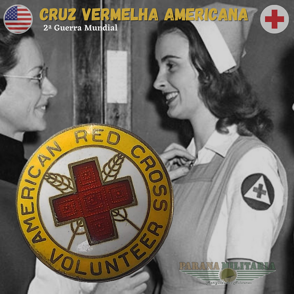 Pin de Voluntário da cruz vermelha Americana - 2ª Guerra Mundial