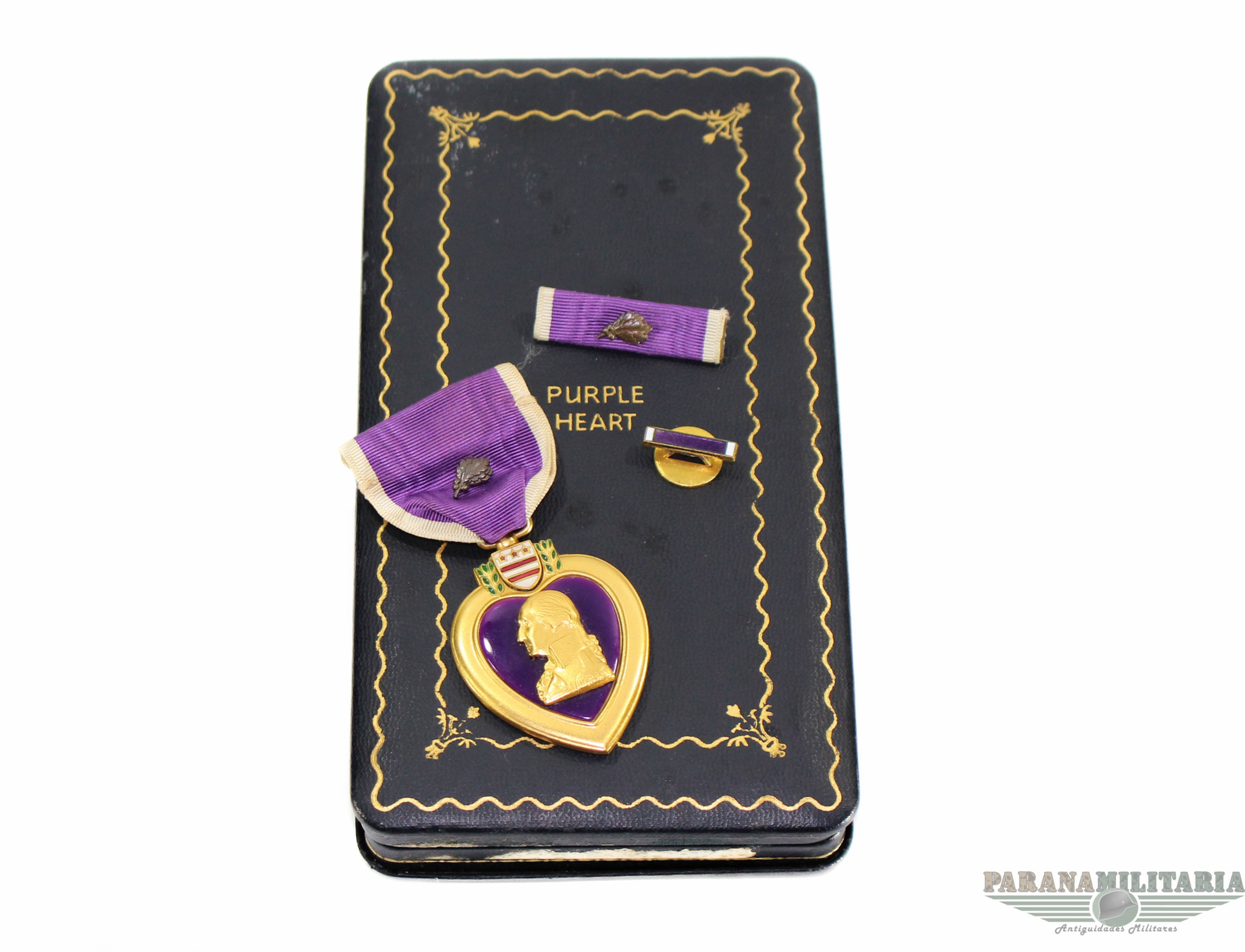 Medalha Coração Púrpura com folhas de Carvalho - 2ª Guerra Mundial