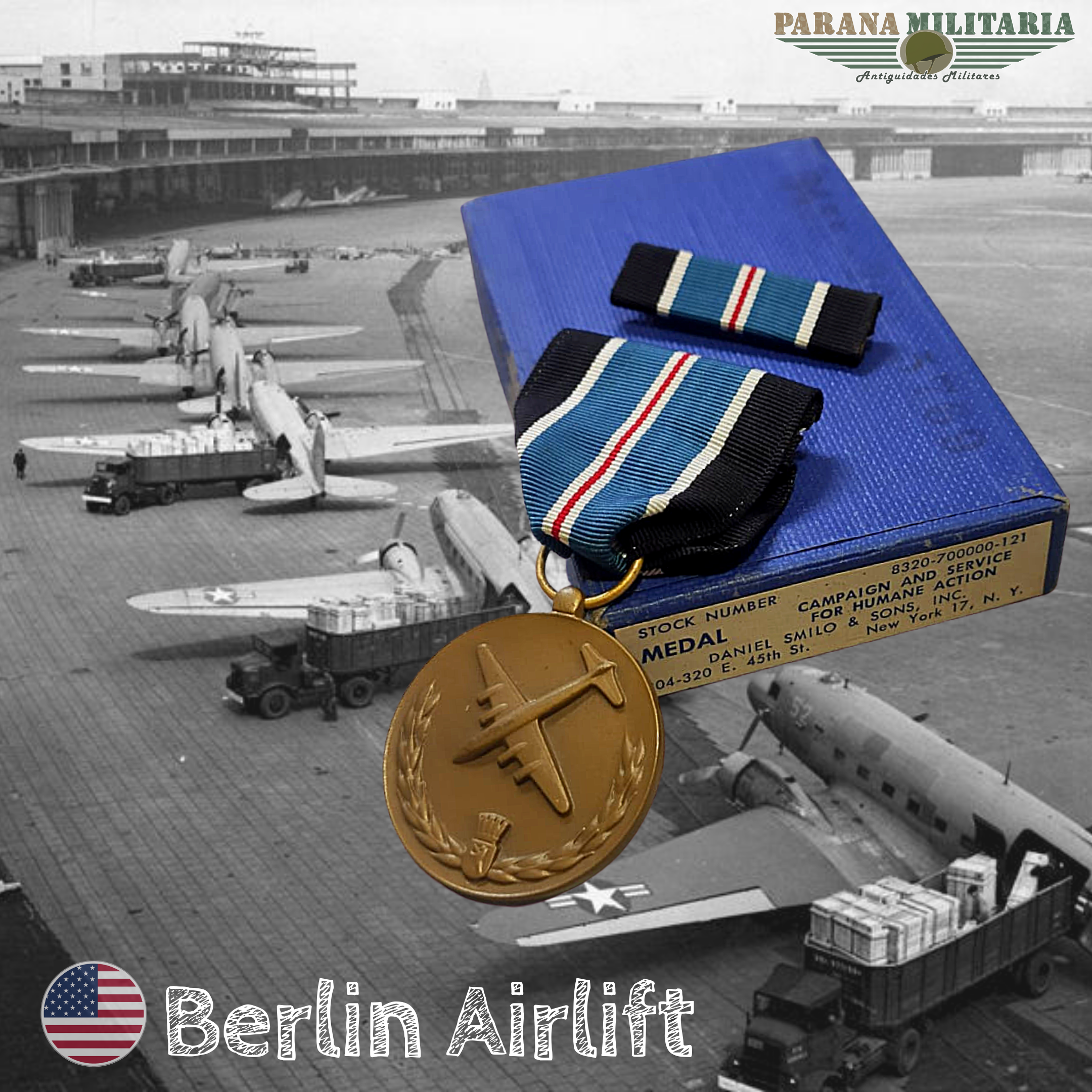 Medalha para Ação Humana -  Berlin Airlift Pós 2ª Guerra Mundial