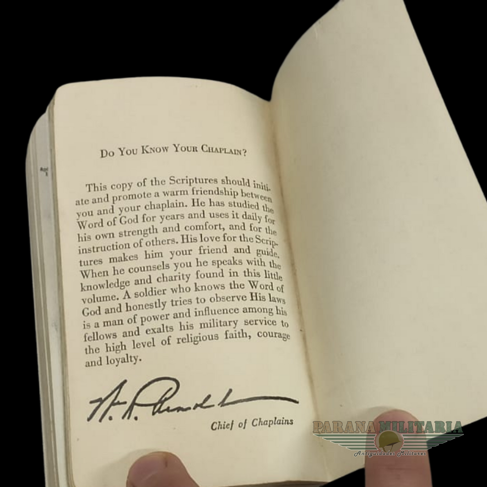 Miniatura: Bíblia de bolso, Católica, Nomeada, Força Aérea - 2ª Guerra Mundial