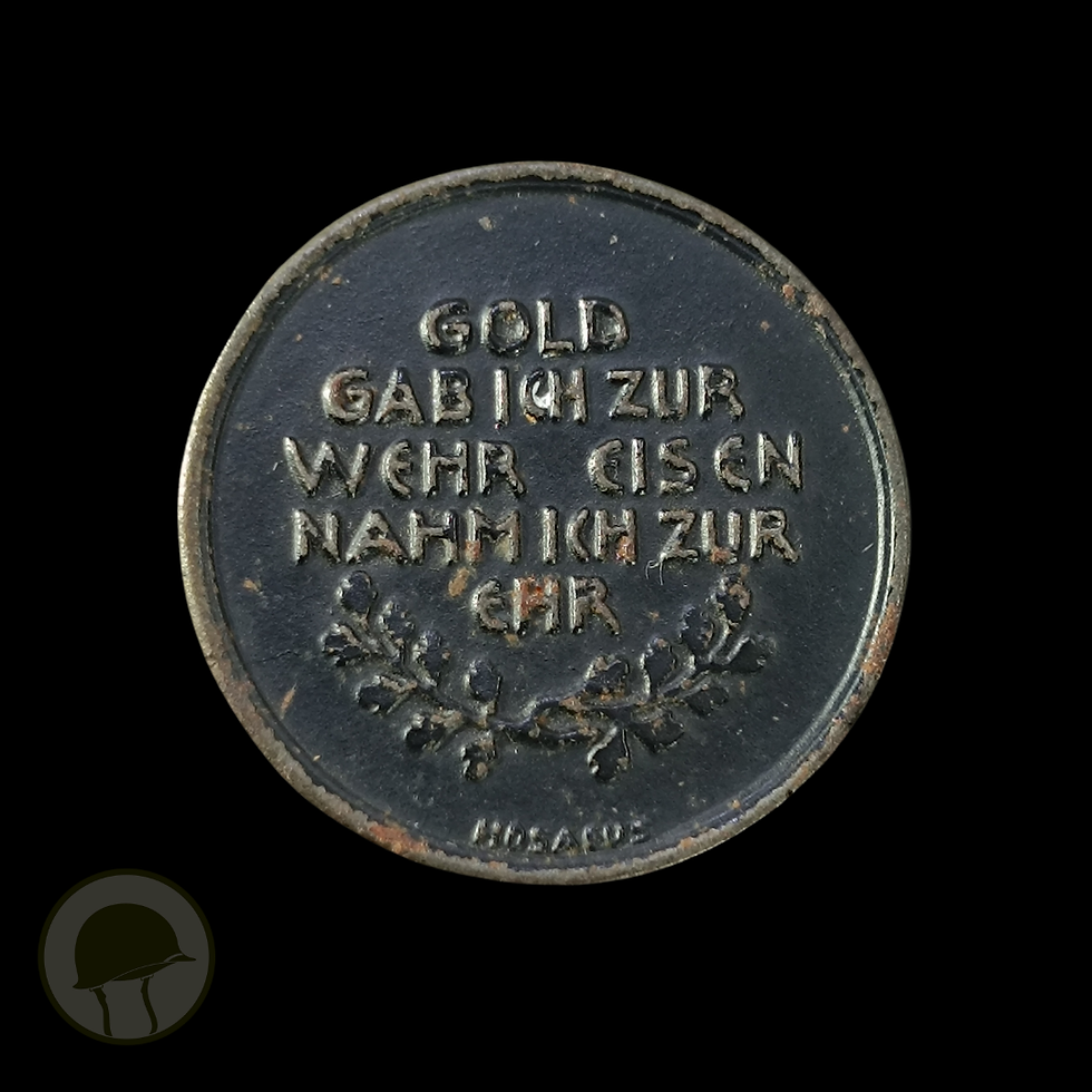 Miniatura: Medalha alemã 1916 "Dei ouro por Ferro" - 1ª Guerra Mundial