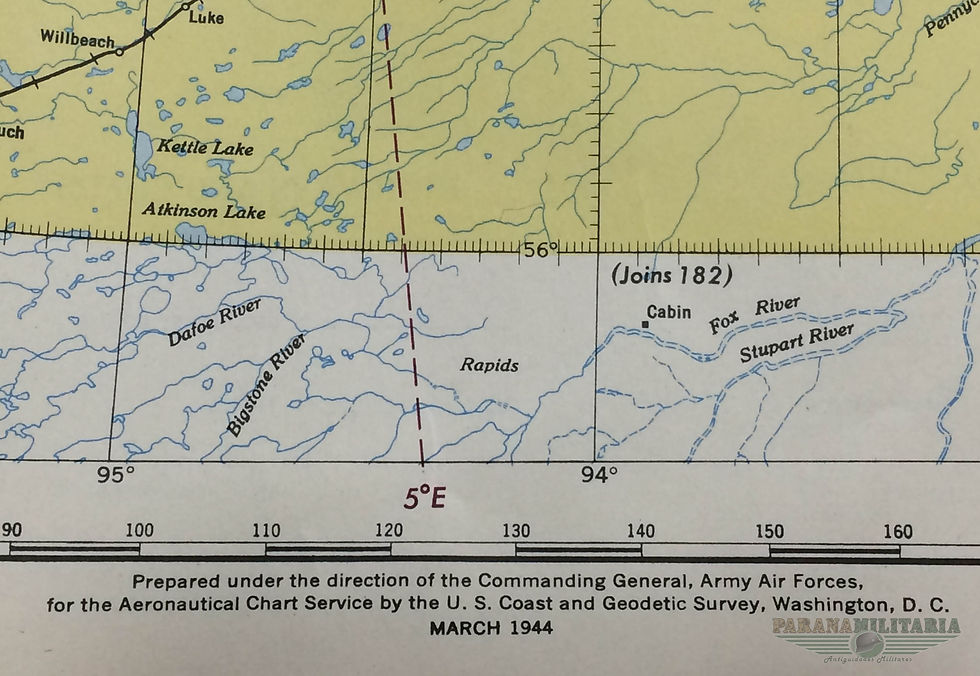 Miniatura: Mapa Aeronáutico 1944 - Região Canadense