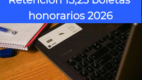 retención 15,25 boletas honorarios 2026