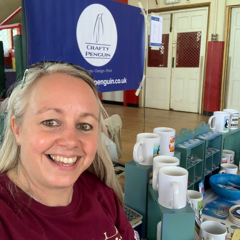 Me and my stall and banner at a recent event