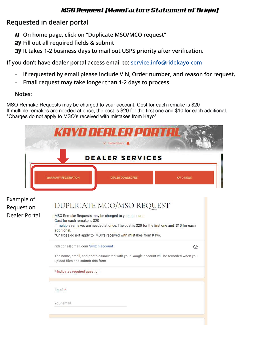 how to - mso request