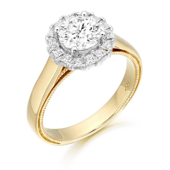 9ct Gold Brilliant cut Solitaire CZ Ring