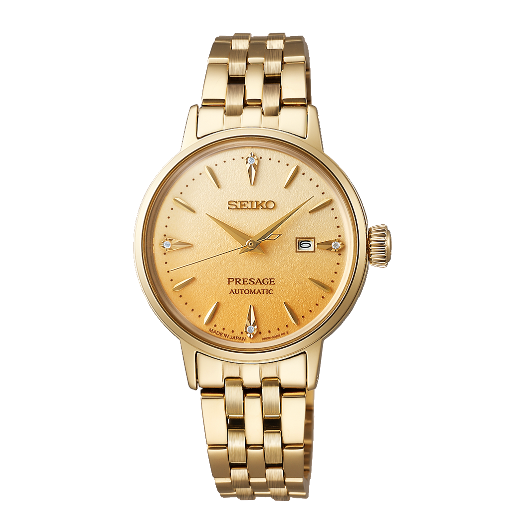 Seiko Presage ‘Eggnog’ Diamond-Set 30mm Cocktail Time SRE018J1