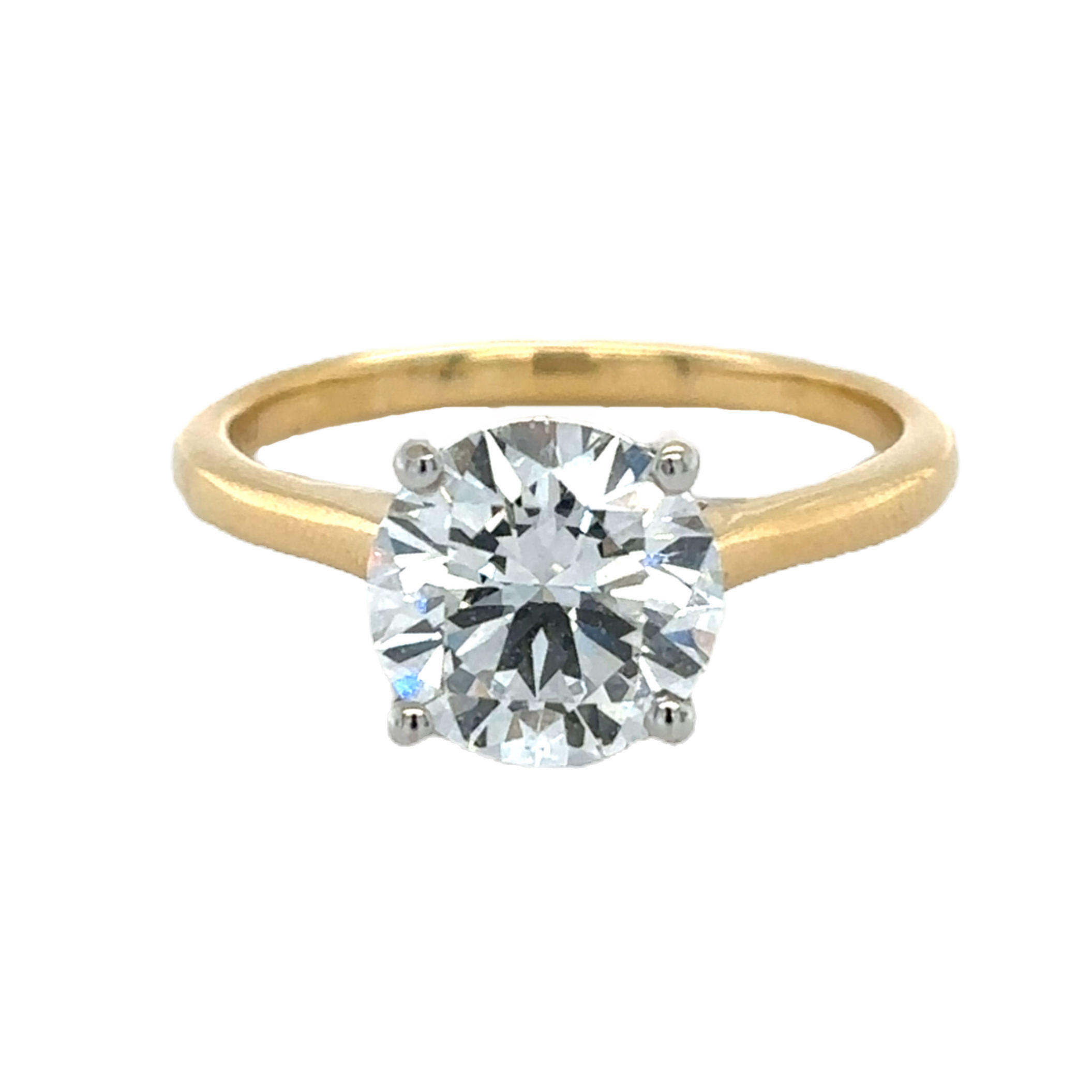 18ct Yellow Gold 2.03ct Lab-Grown Brilliant Cut Solitaire Ring