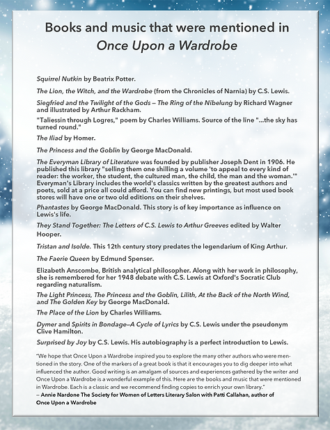 Once Upon a Wardrobe Book Reference List snow.png