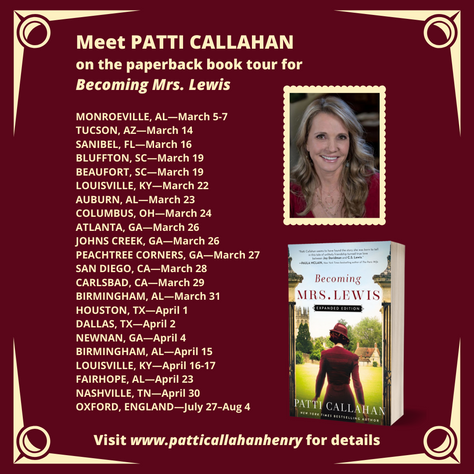 Becoming Mrs. Lewis Paperback 2020 Book Tour Dates Announced
