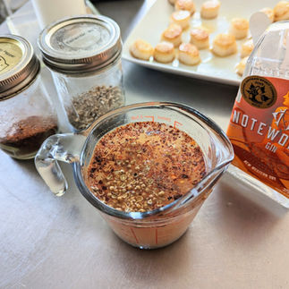 Noteworthy Gin Dressing, The Spirited Chef, Dubh Glass Distillery, British Columbia, Canada