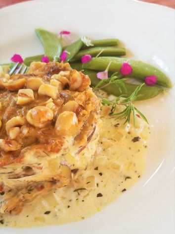 Entree-Halibut Potato Strata