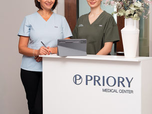 Dr Olga Samafalava and Viktoria O’Keeffe at Priory Medical Clinic in Dublin, Blackrock and Stillorgan