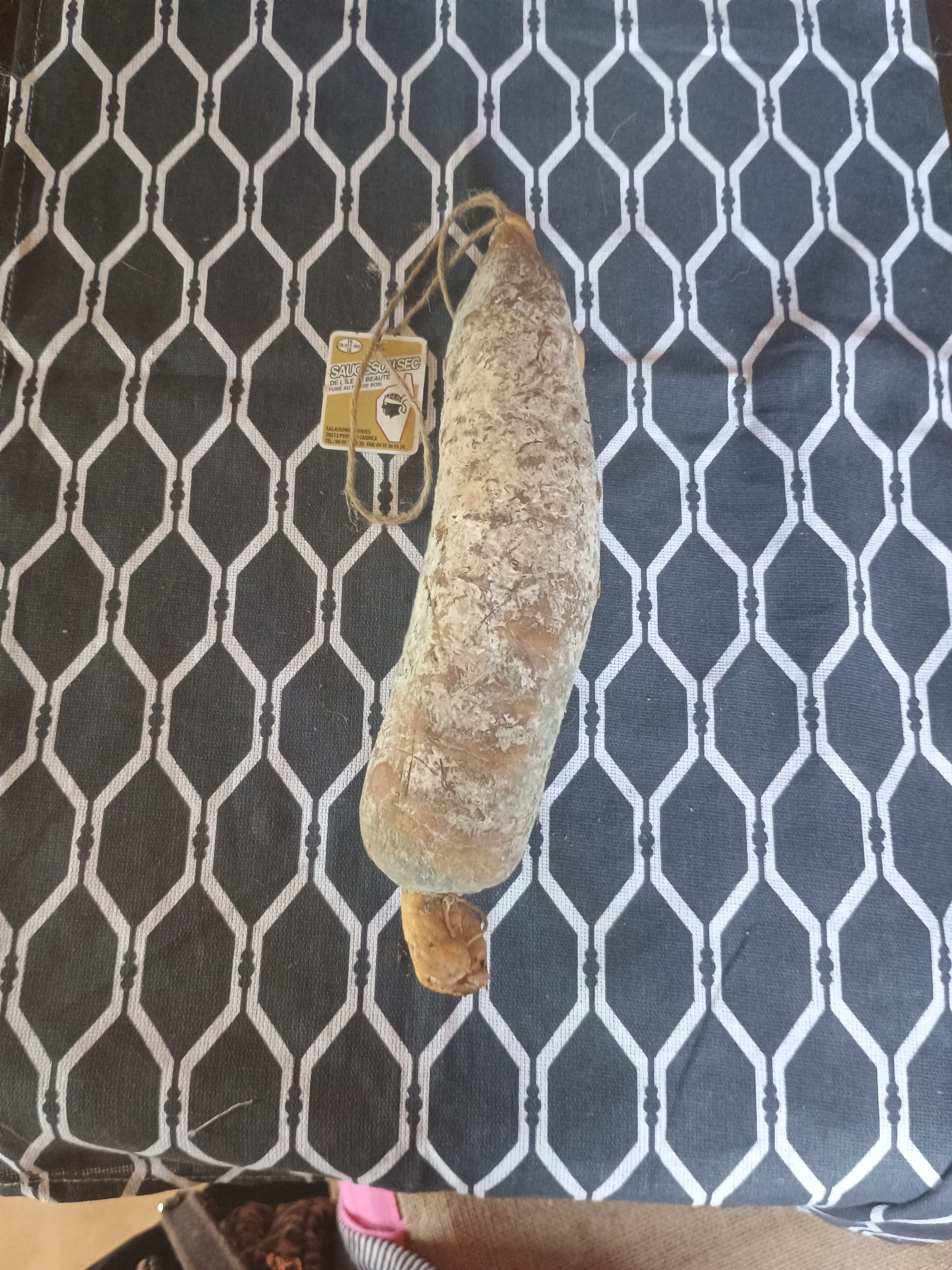 Saucisse sèche fumé au feu de bois SALAISONS  RÉUNIES  environ 400g