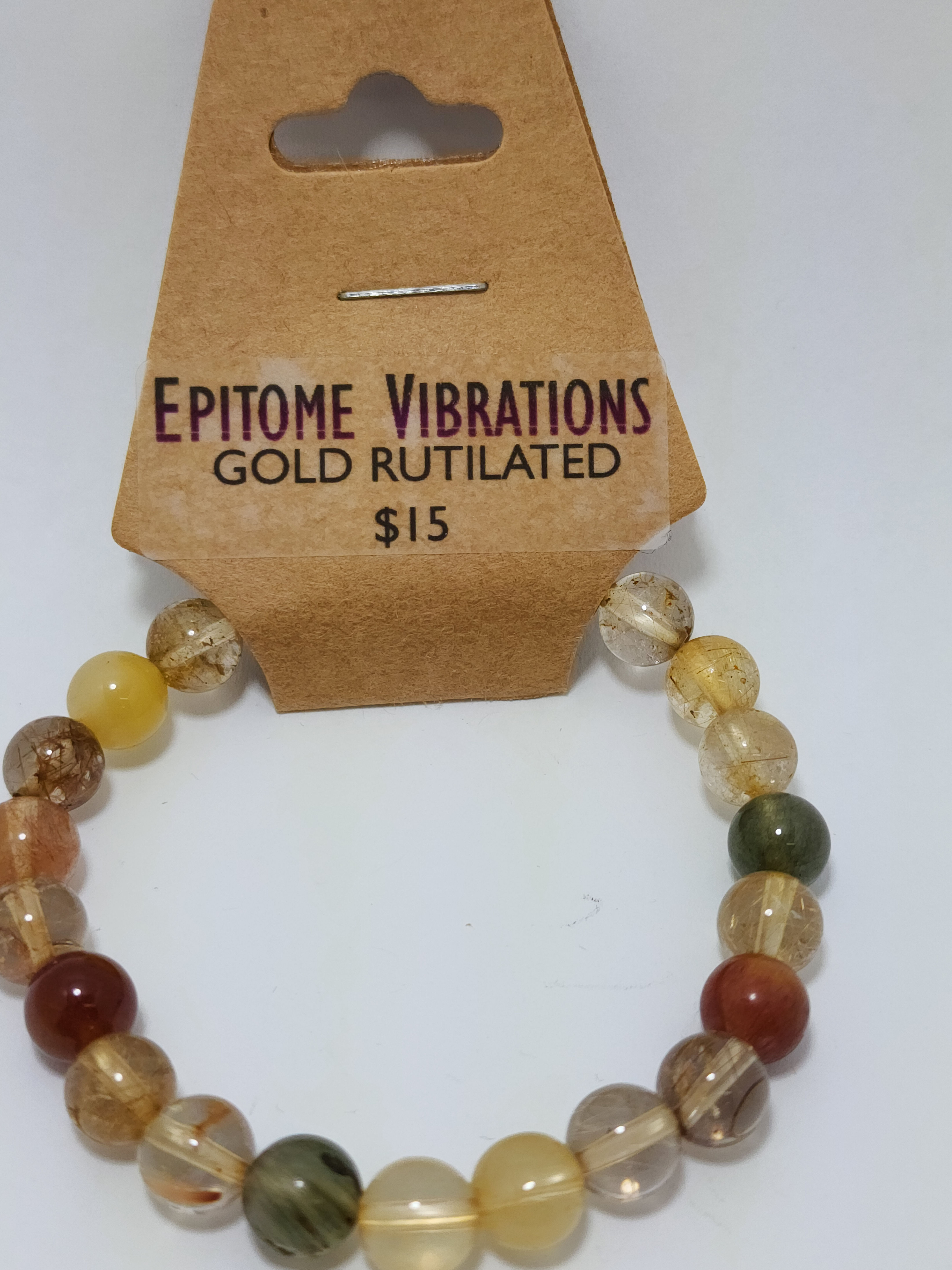 Gold Rutilated Bracelete